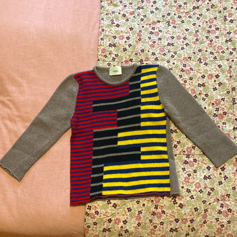 Kids Authentic Fendi, Wool/Cashmere Blend Sweater, Size 4